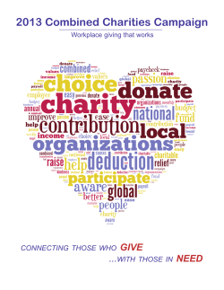 2013 Combined Charities Campaign GIVE NEED ...