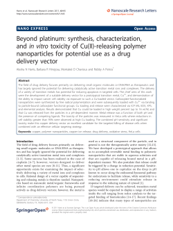Beyond platinum: synthesis, characterization, in vitro toxicity of Cu(II)-releasing polymer and