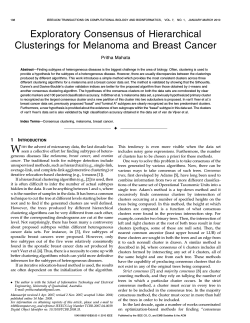 Exploratory Consensus of Hierarchical Clusterings for Melanoma and Breast Cancer Pritha Mahata