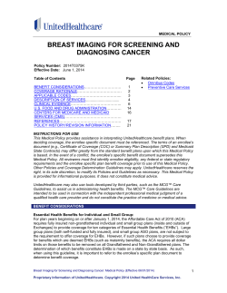 BREAST IMAGING FOR SCREENING AND DIAGNOSING CANCER