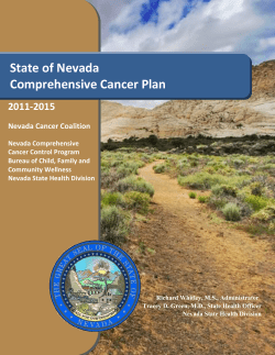 State of Nevada Comprehensive Cancer Plan 2011-2015 Nevada Cancer Coalition
