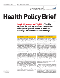 Health Policy Brief
