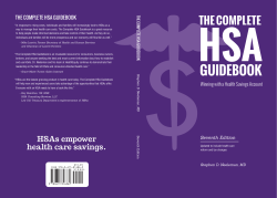 THE COMPLETE HSA GUIDEBOOK THE COMPLETE