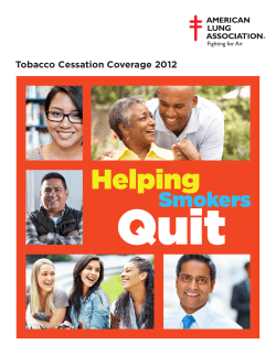 Quit Helping Smokers Tobacco Cessation Coverage 2012