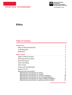 PR ACTICE STAndARd Ethics Table of Contents
