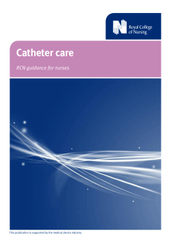 Catheter care RCN guidance for nurses