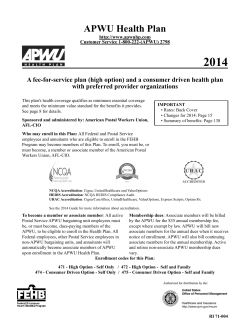 2014 APWU Health Plan