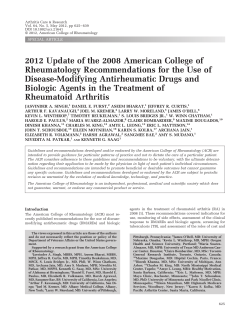 2012 Update of the 2008 American College of