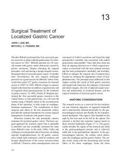 13 Surgical Treatment of Localized Gastric Cancer