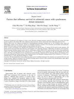 Factors that influence survival in colorectal cancer with synchronous distant metastasis ,