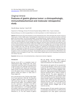 Original Article Features of gastric glomus tumor: a clinicopathologic,