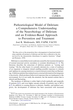 Pathoetiological Model of Delirium: a Comprehensive Understanding of the Neurobiology of Delirium