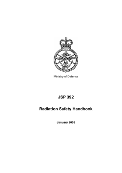 JSP 392 Radiation Safety Handbook Ministry of Defence January 2008