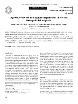 AgNOR count and its diagnostic significance in cervical intraepithelial neoplasia.