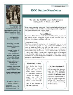 KCC Online Newsletter