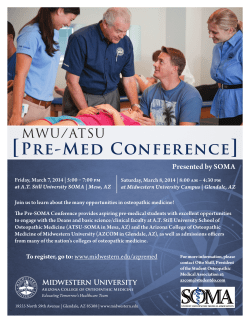 [ ] Pre-Med Conference MWU/ATSU