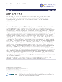 Barth syndrome R E V I E W Open Access