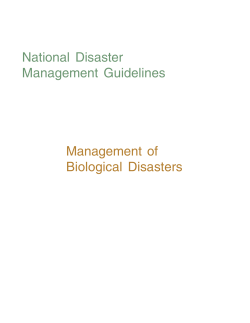 National Disaster Management Guidelines Management of Biological Disasters