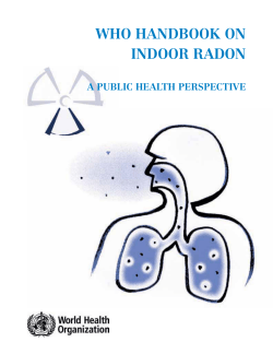 WHO HANDBOOK ON INDOOR RADON A PUBLIC HEALTH PERSPECTIVE