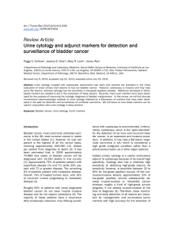 Urine cytology and adjunct markers for detection and Review Article