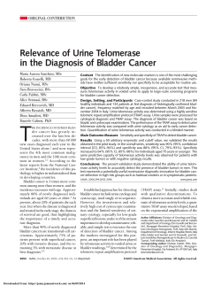 Relevance of Urine Telomerase in the Diagnosis of Bladder Cancer ORIGINAL CONTRIBUTION