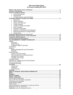 Bob Jones High School Curriculum Catalog 2013-2014