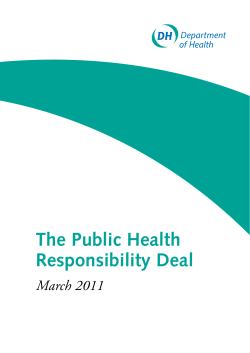 The Public Health Responsibility Deal March 2011