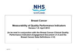 Breast Cancer Measurability of Quality Performance Indicators