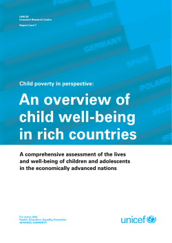 An overview of child well-being in rich countries