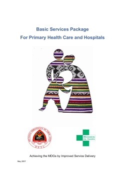 Basic Services Package For Primary Health Care and Hospitals