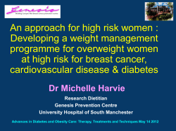 An approach for high risk women : Developing a weight management