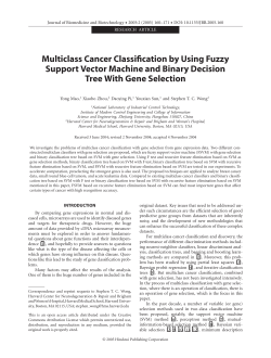 Multiclass Cancer Classification by Using Fuzzy Tree With Gene Selection