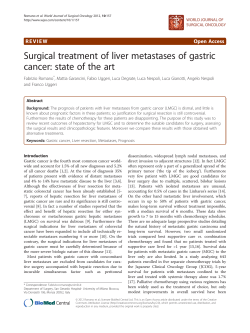 Surgical treatment of liver metastases of gastric Open Access