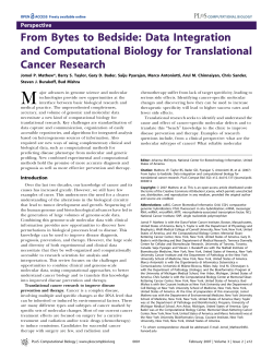 From Bytes to Bedside: Data Integration and Computational Biology for Translational Perspective