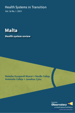 Malta Health Systems in Transition Health system review