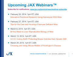 Upcoming JAX Webinars™