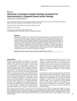 Advances in estrogen receptor biology: prospects for Review