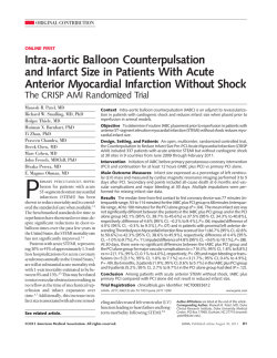 Intra-aortic Balloon Counterpulsation and Infarct Size in Patients With Acute