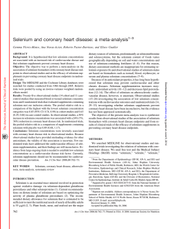 Selenium and coronary heart disease: a meta-analysis 1–3