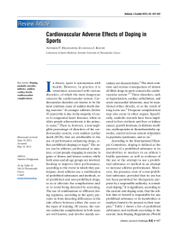 I Review Article Cardiovascular Adverse Effects of Doping in Sports