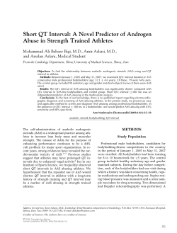 Short QT Interval: A Novel Predictor of Androgen