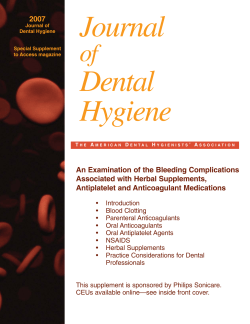 Journal Dental Hygiene of