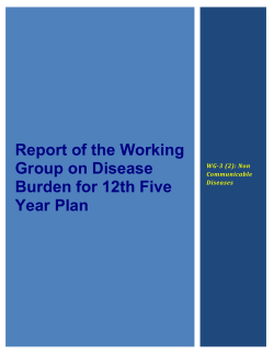 Report of the Working Group on Disease Burden for 12th Five