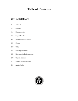 Table of Contents 2011 ABSTRACT