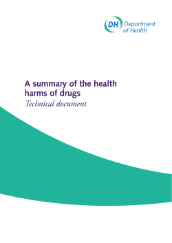 A summary of the health harms of drugs Technical document 1