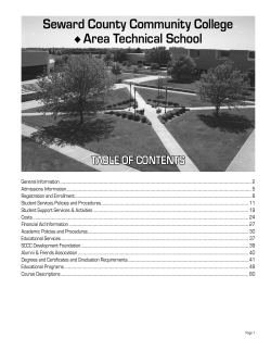 seward County Community College area Technical school Table of ConTenTs u
