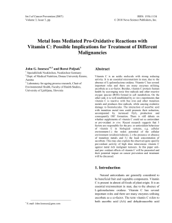 Metal Ions Mediated Pro-Oxidative Reactions with