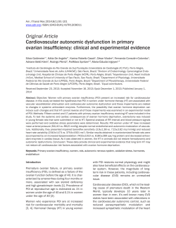 Original Article Cardiovascular autonomic dysfunction in primary