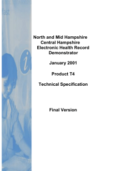 North and Mid Hampshire Central Hampshire Electronic Health Record