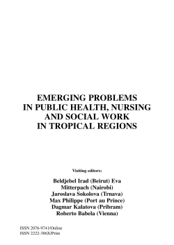 EMERGING PROBLEMS IN PUBLIC HEALTH, NURSING AND SOCIAL WORK IN TROPICAL REGIONS
